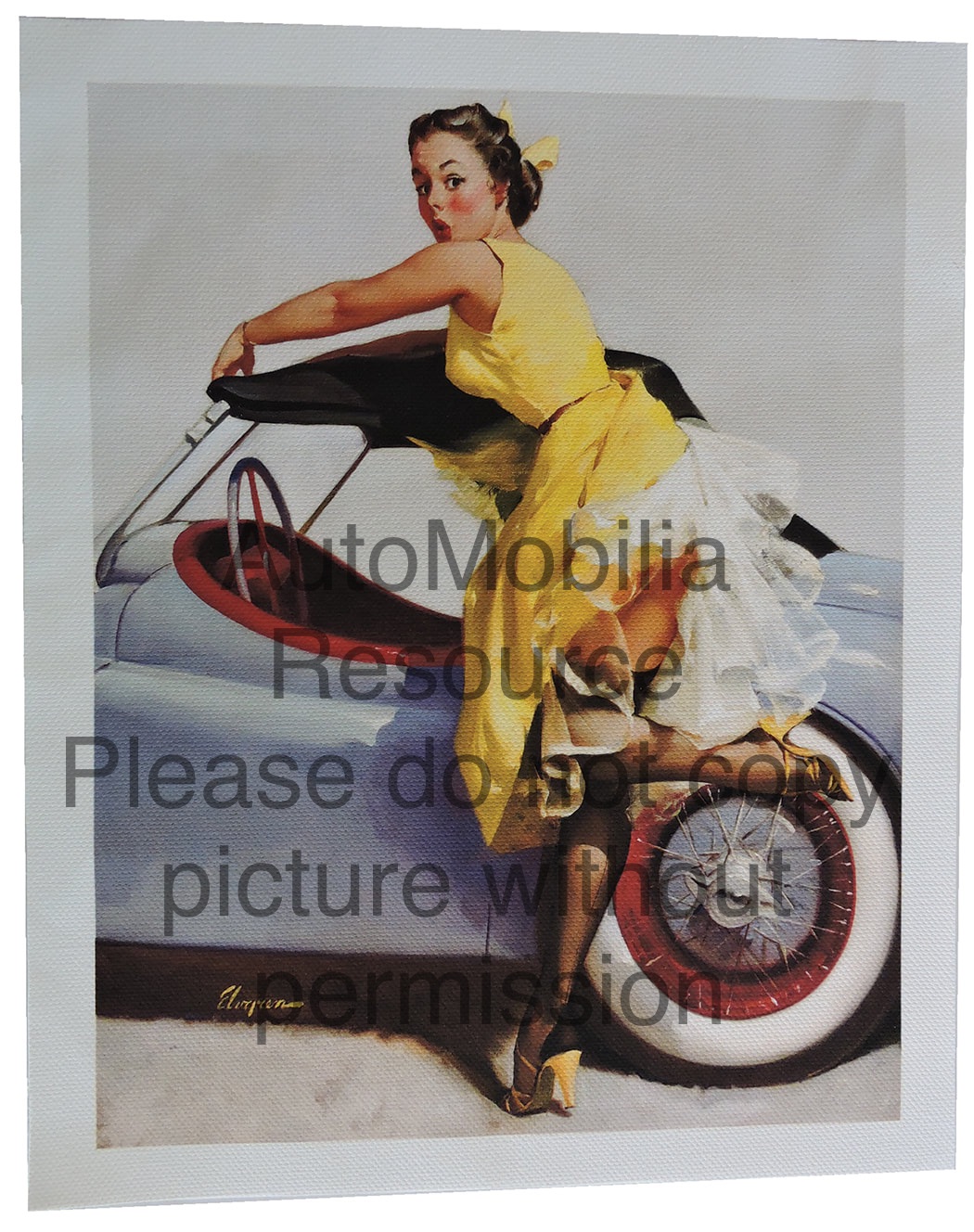 :  Vintage magazine artwork 4 Poster reproduction. Gil Elvgren pin up art 