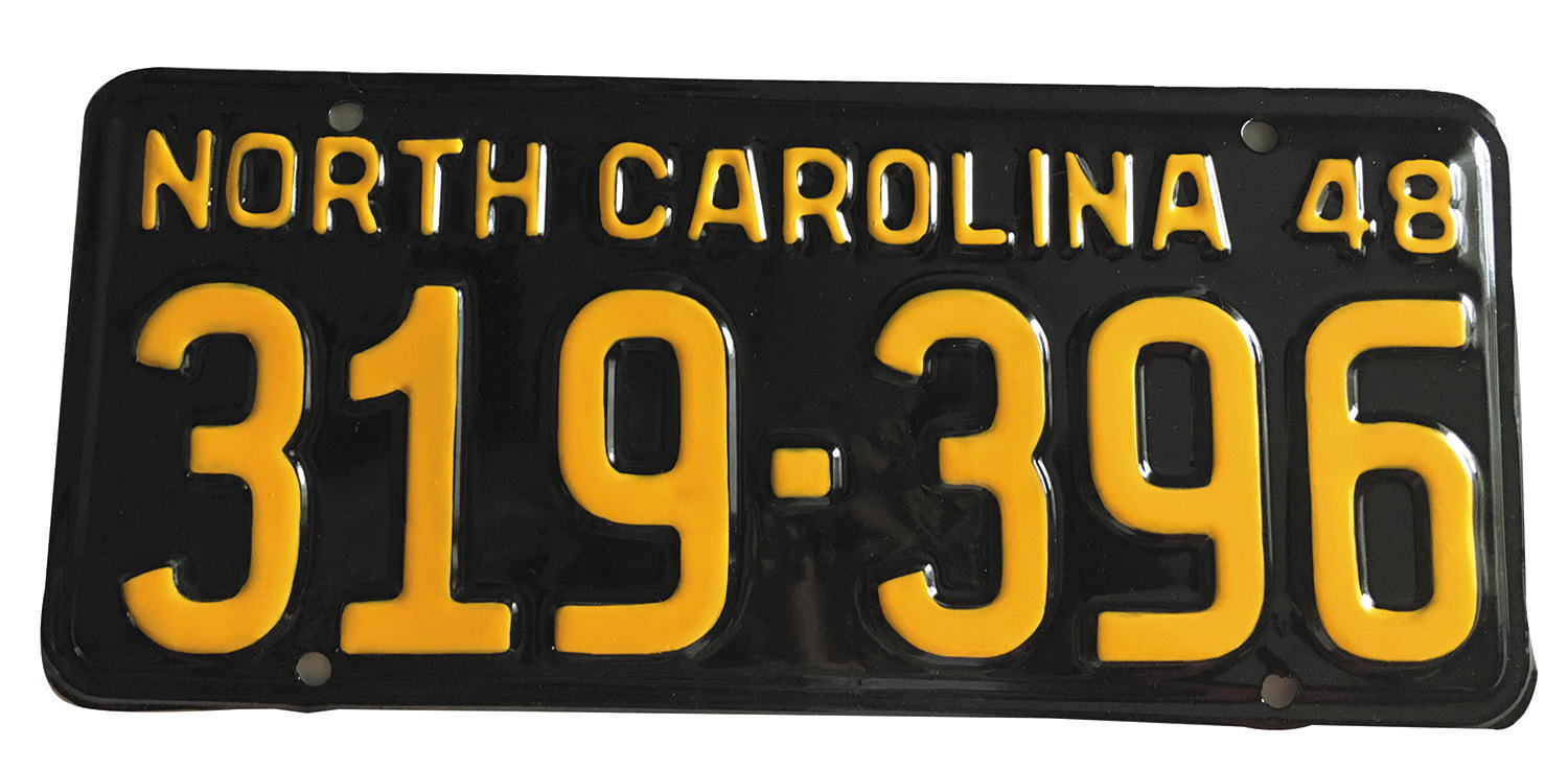 North Carolina License Plate Restored