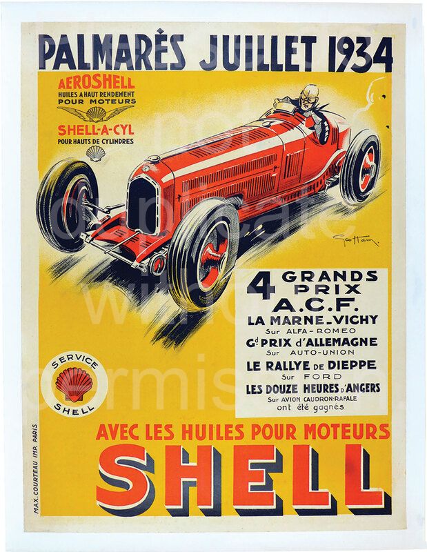 Vintage 1966 Dunlop Car Racing Poster