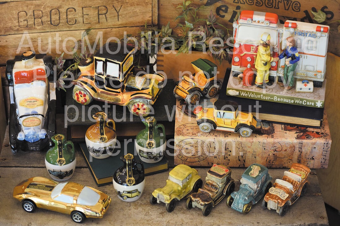 Miniature auto decanters Mark Pedrazzi collection