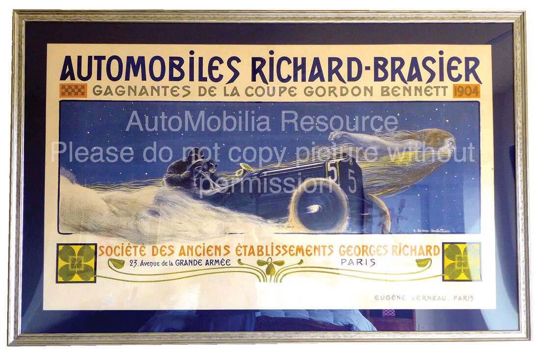 Automobiles Richard Brasier Vintage Auto Poster