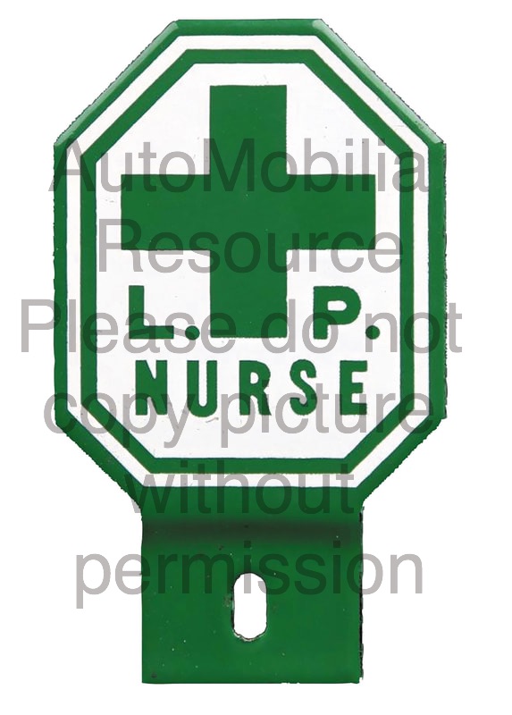 Car badge Licensed Practical Nurse Badge