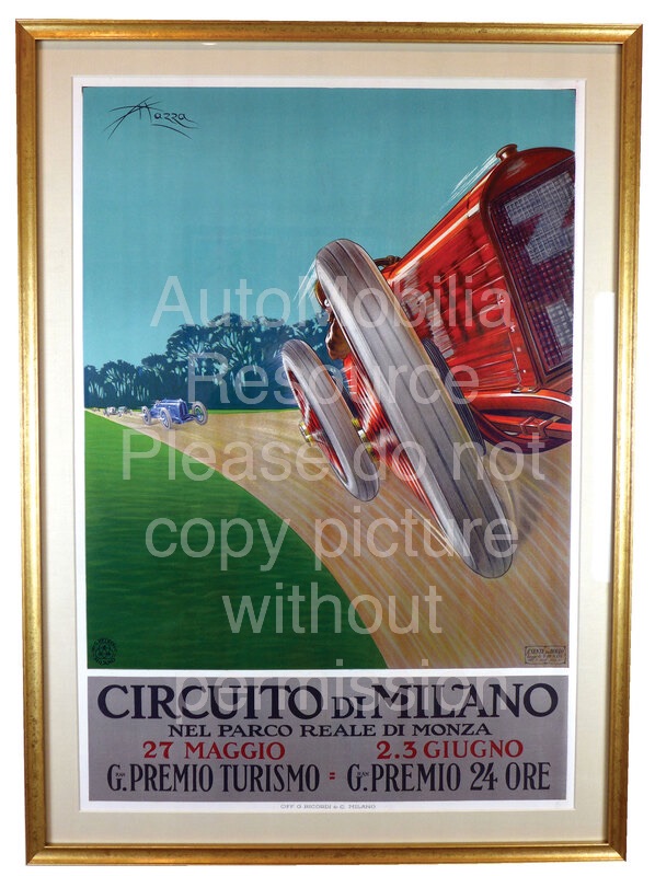Circuito DeMilano Vintage Auto Poster