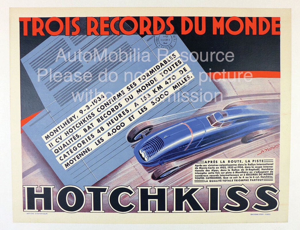 Hotchkiss Vintage Auto Poster