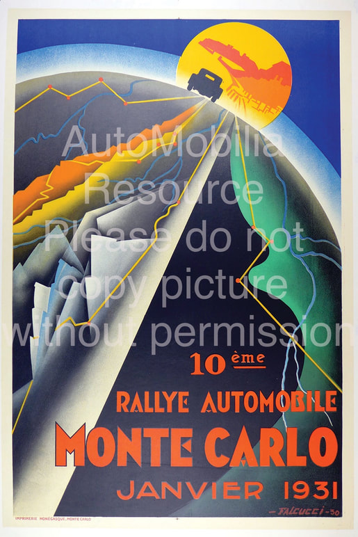 Monte Carlo Janvier 1931 Vintage Poster
