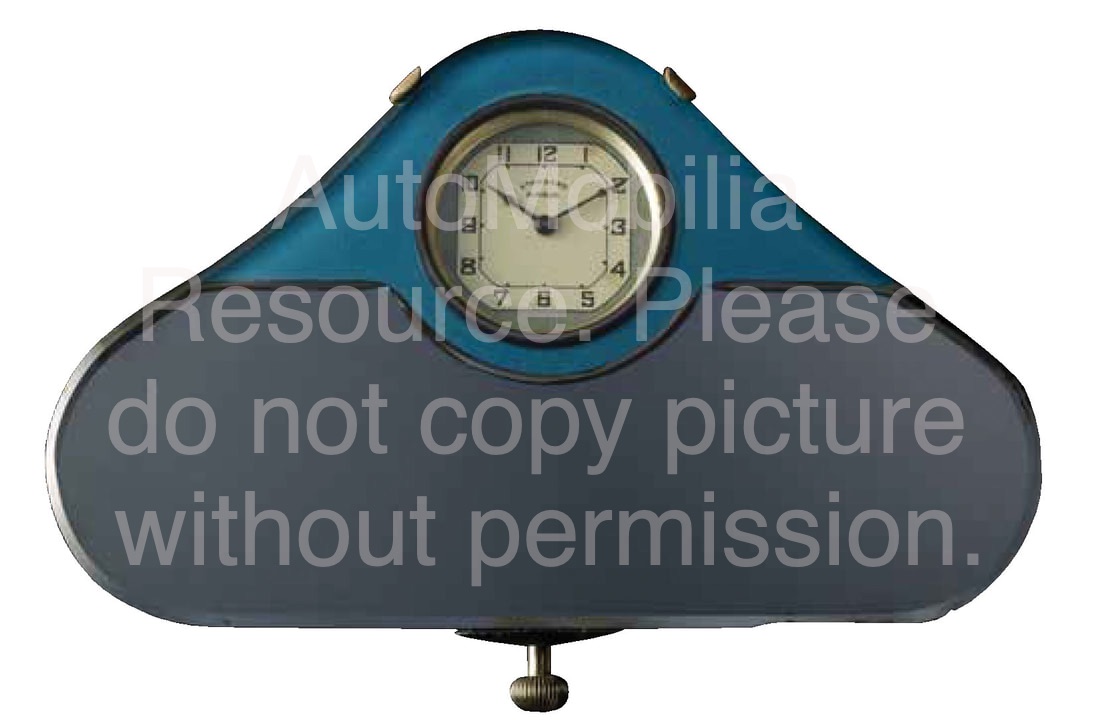 Rearview mirror clock by Standard Mirror Company