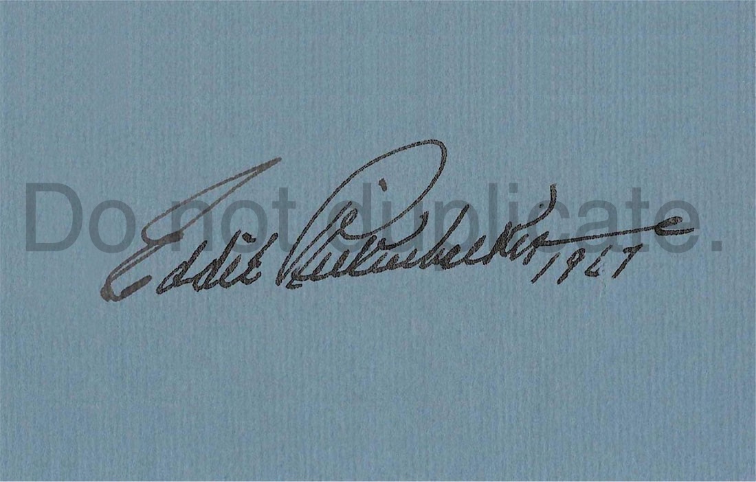 Eddie Rickenbacker Autograph