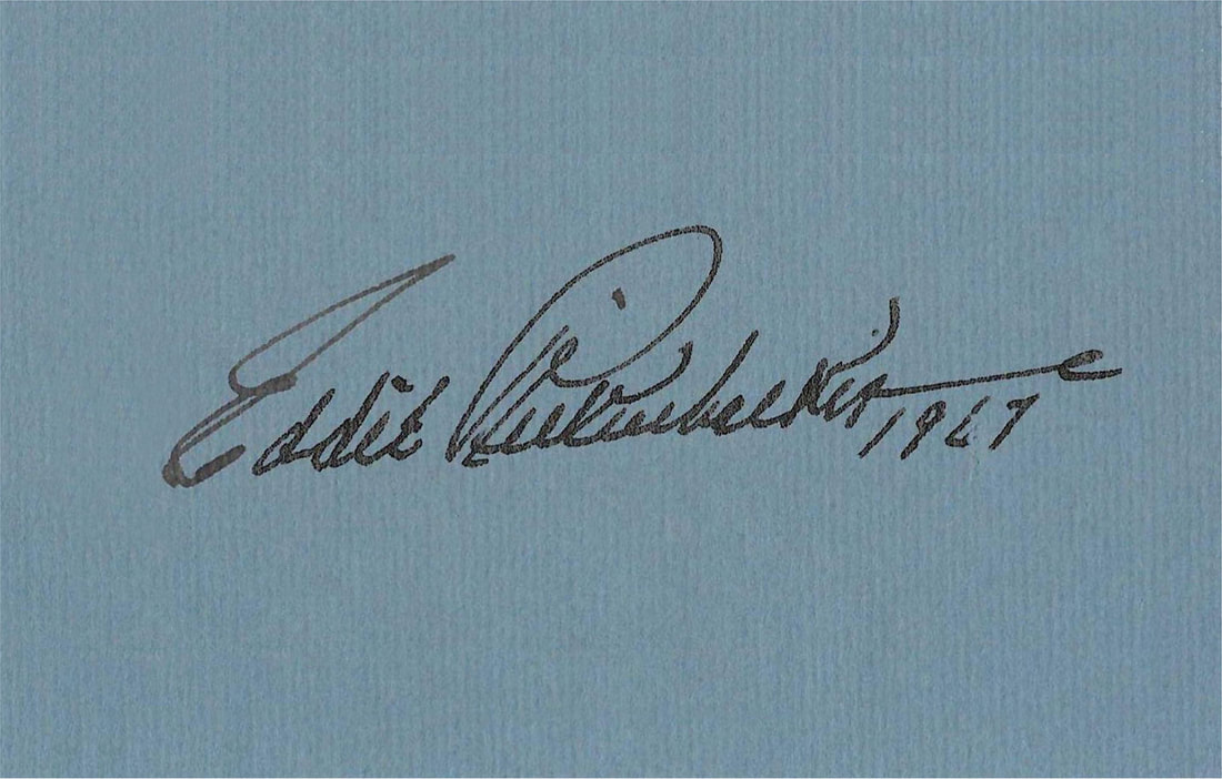 Eddie Rickenbacker Autograph